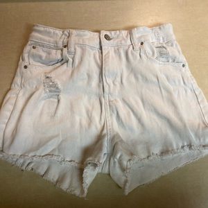 BP Pacsun White High Waisted Denim Shorts